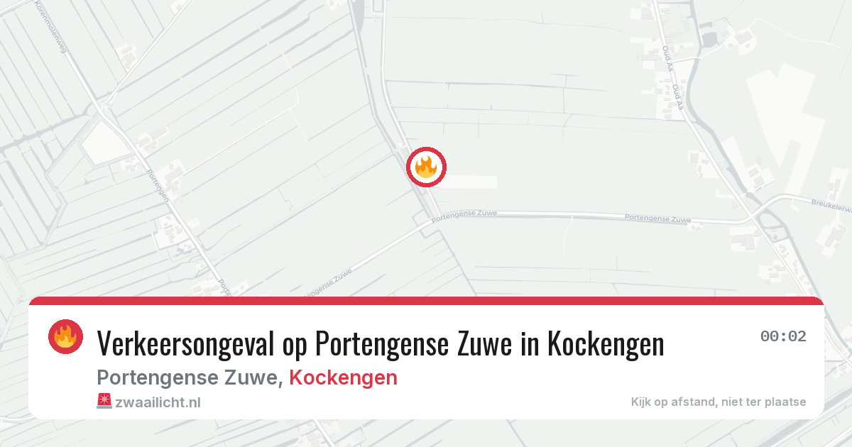 Verkeersongeval op Portengense Zuwe in Kockengen — 23 mrt 2026