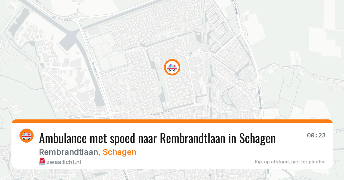 Ambulance met spoed naar Rembrandtlaan in Schagen — 26 mrt 2026
