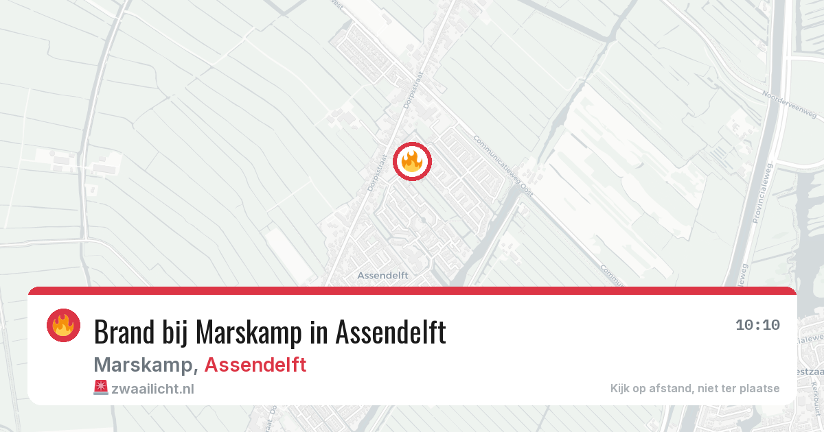Brand bij Marskamp in Assendelft — 6 jul 2026