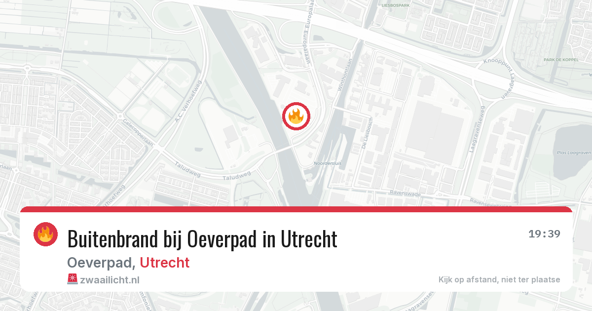 Buitenbrand bij Oeverpad in Utrecht — 27 jul 2026