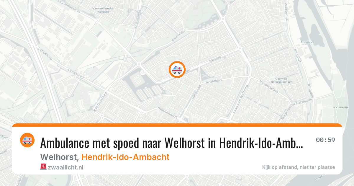 Ambulance met spoed naar Welhorst in Hendrik-Ido-Ambacht — 4 apr 2026