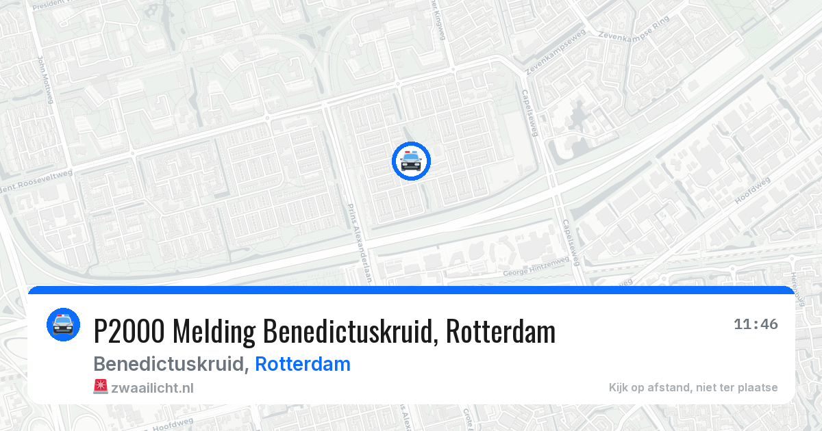 P2000 Melding Benedictuskruid, Rotterdam — 17 mrt 2026