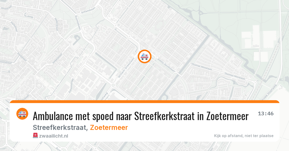 Ambulance met spoed naar Streefkerkstraat in Zoetermeer — 29 jun 2026