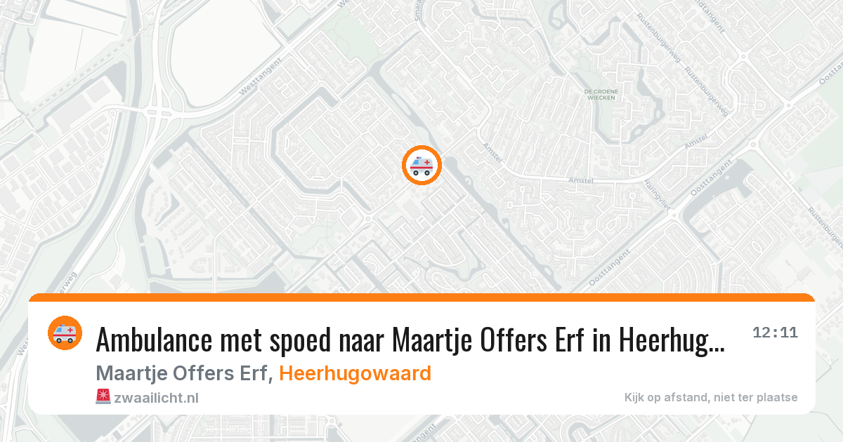 Ambulance met spoed naar Maartje Offers Erf in Heerhugowaard — 3 apr 2026