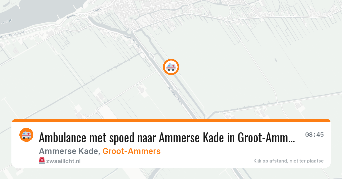 Ambulance met spoed naar Ammerse Kade in Groot-Ammers — 22 jun 2026