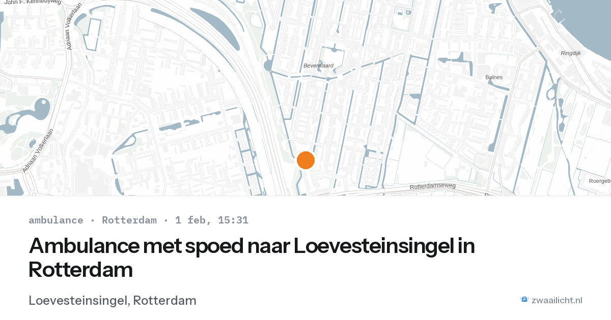 Ambulance met spoed naar Loevesteinsingel in Rotterdam — 1 feb 2026