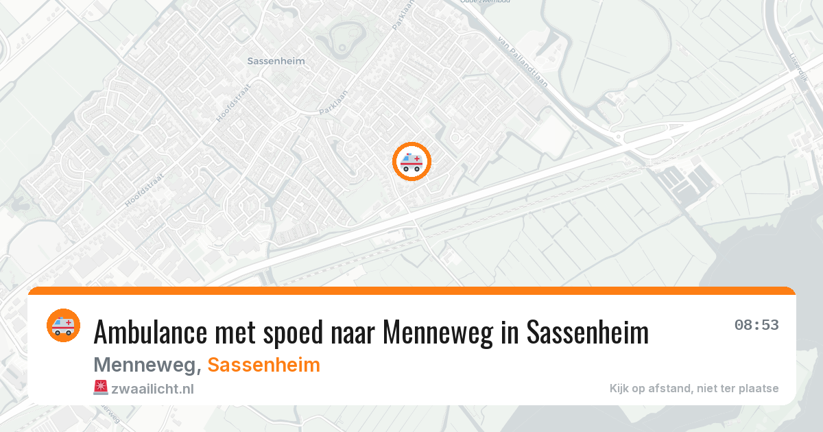 Ambulance met spoed naar Menneweg in Sassenheim — 13 jun 2026