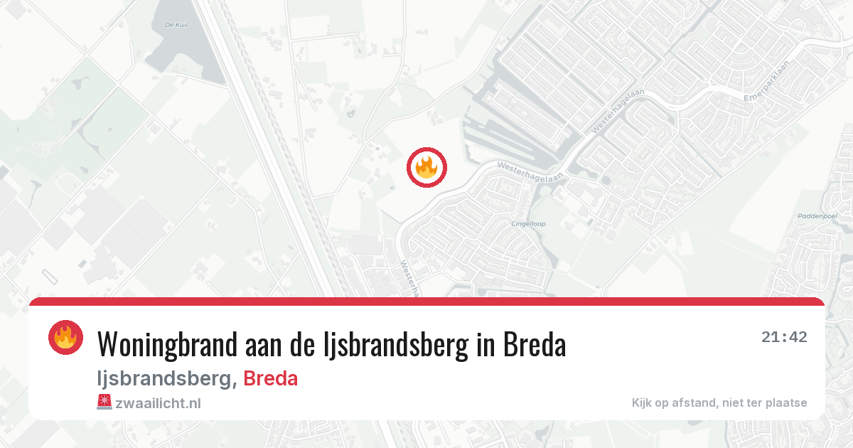 Woningbrand aan de Ijsbrandsberg in Breda — 28 jun 2026