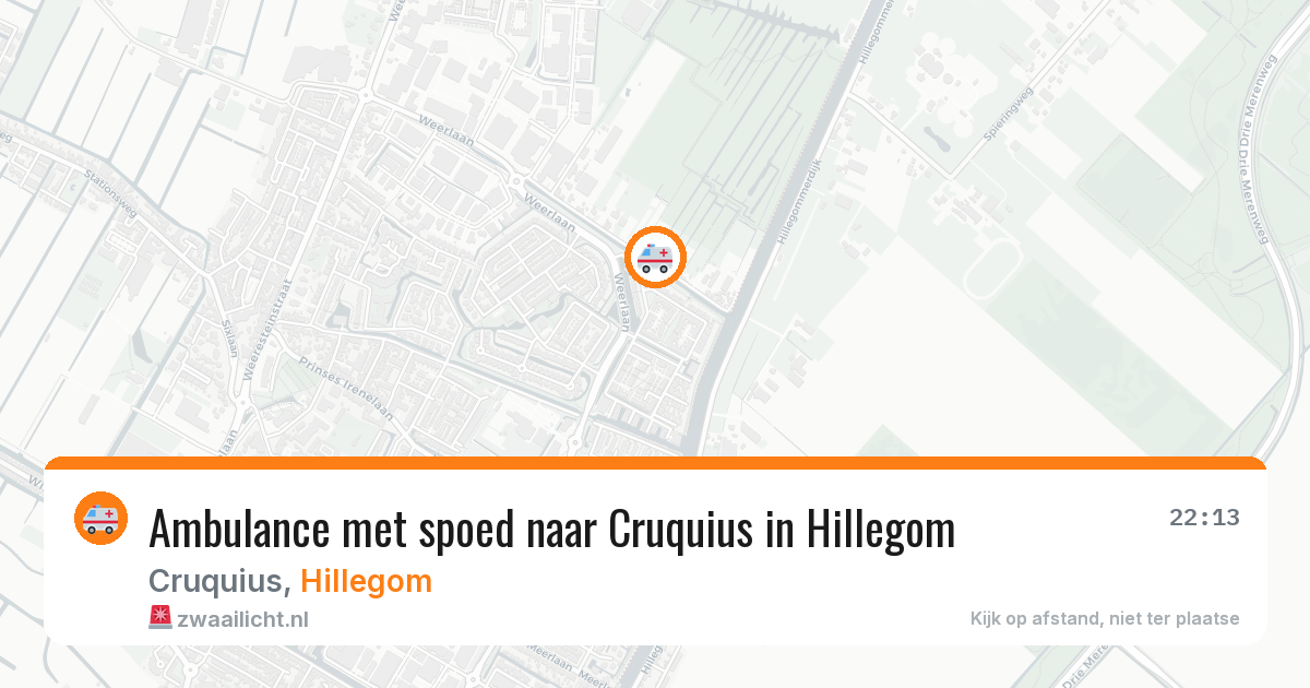 Ambulance met spoed naar Cruquius in Hillegom — 8 aug 2026