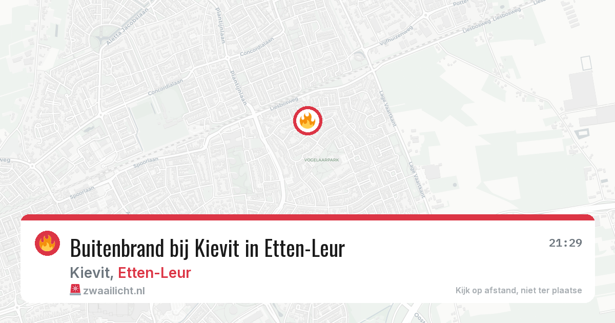 Buitenbrand bij Kievit in Etten-Leur — 20 apr 2026
