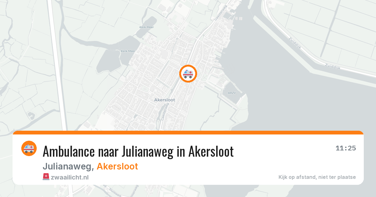 Ambulance naar Julianaweg in Akersloot — 5 aug 2026