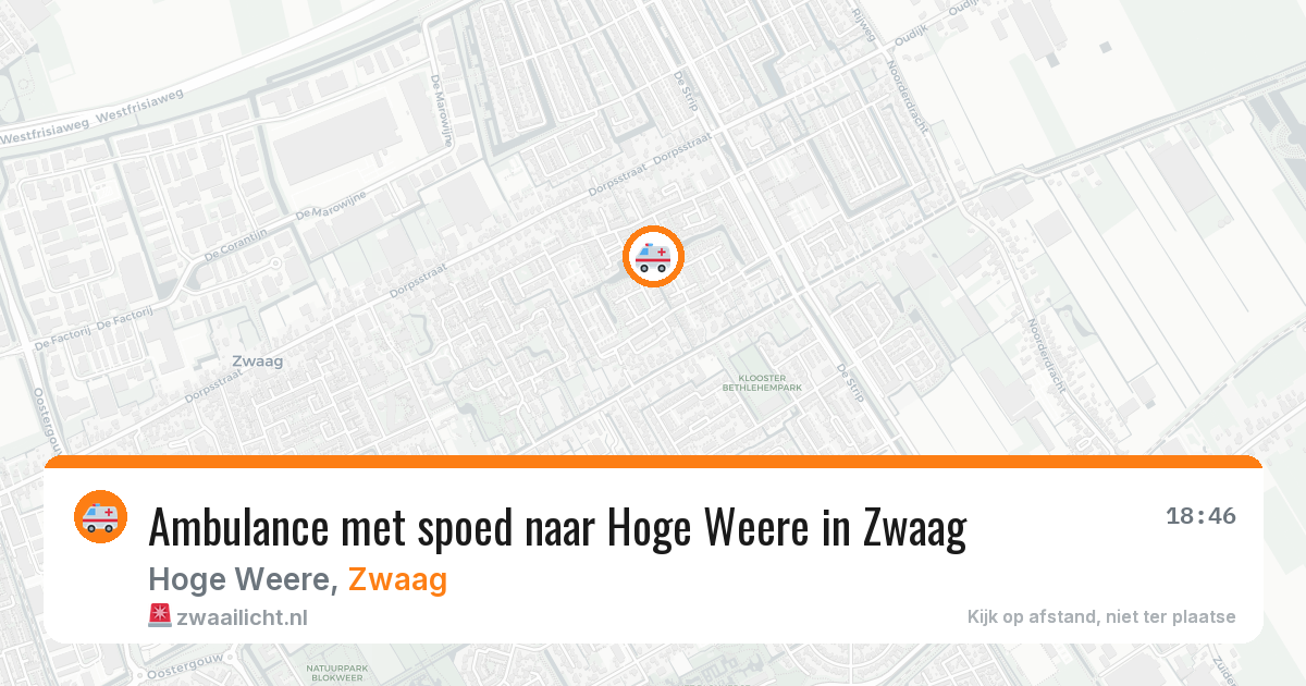 Ambulance met spoed naar Hoge Weere in Zwaag — 9 apr 2026