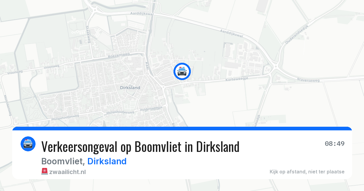 Verkeersongeval op Boomvliet in Dirksland — 29 jan 2026