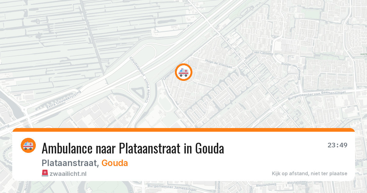 Ambulance naar Plataanstraat in Gouda — 4 jun 2026