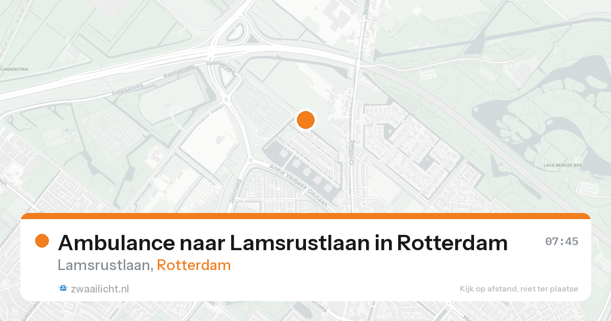 Ambulance naar Lamsrustlaan in Rotterdam — 21 aug 2026
