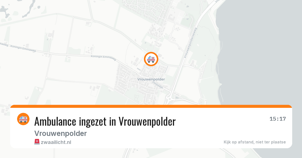 Ambulance ingezet in Vrouwenpolder — 18 jun 2026