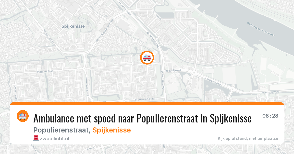 Ambulance met spoed naar Populierenstraat in Spijkenisse — 3 aug 2026