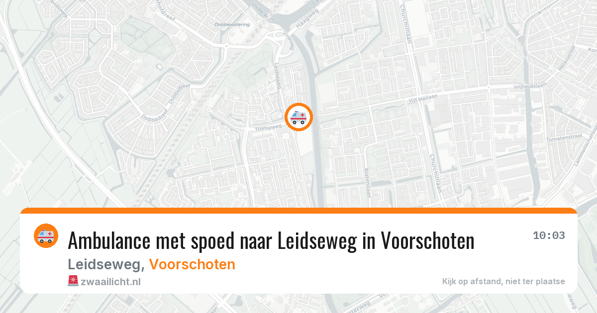 Ambulance met spoed naar Leidseweg in Voorschoten — 9 aug 2026