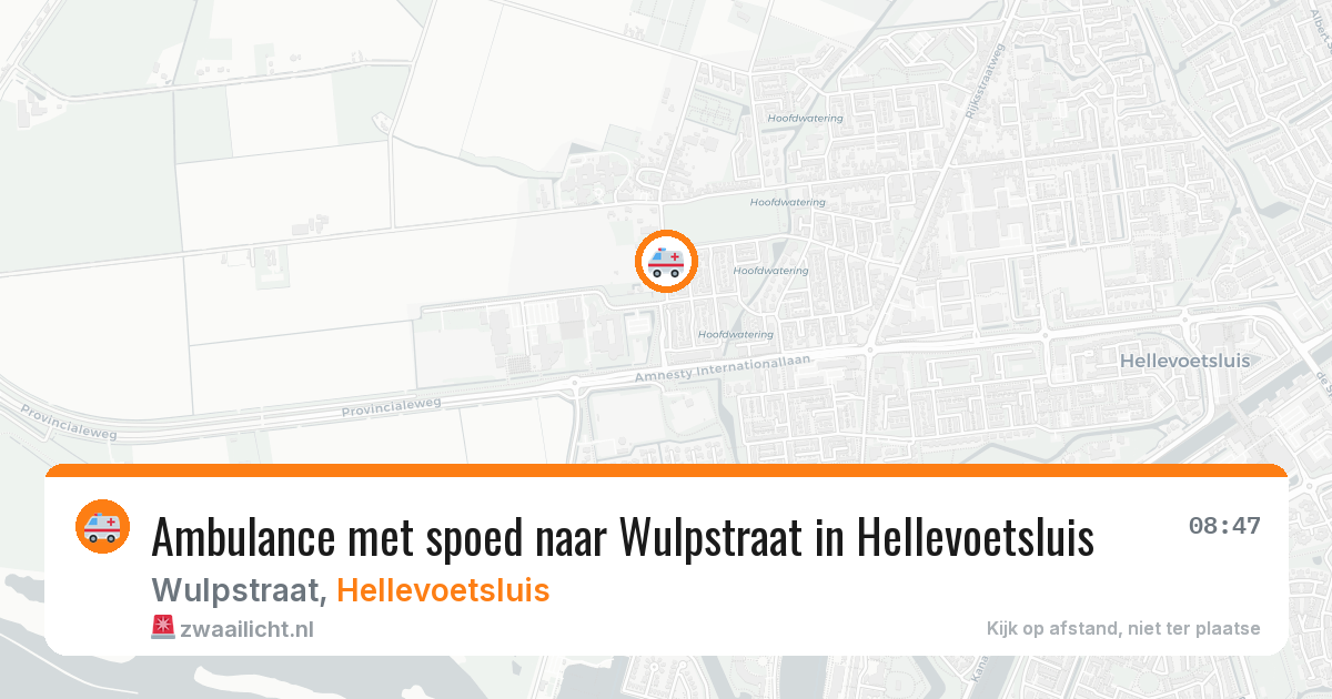 Ambulance met spoed naar Wulpstraat in Hellevoetsluis — 13 jul 2026