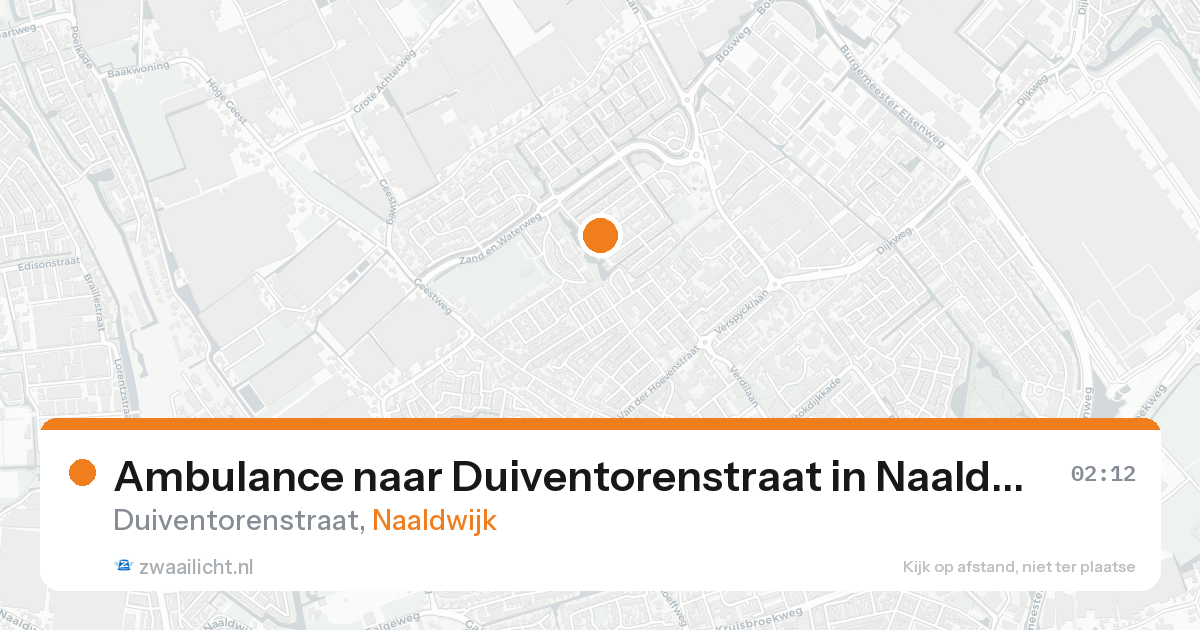 Ambulance naar Duiventorenstraat in Naaldwijk — 20 aug 2026