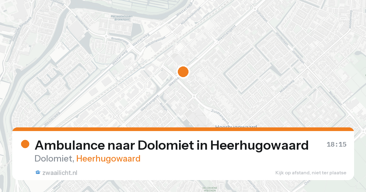 Ambulance naar Dolomiet in Heerhugowaard — 22 mei 2026