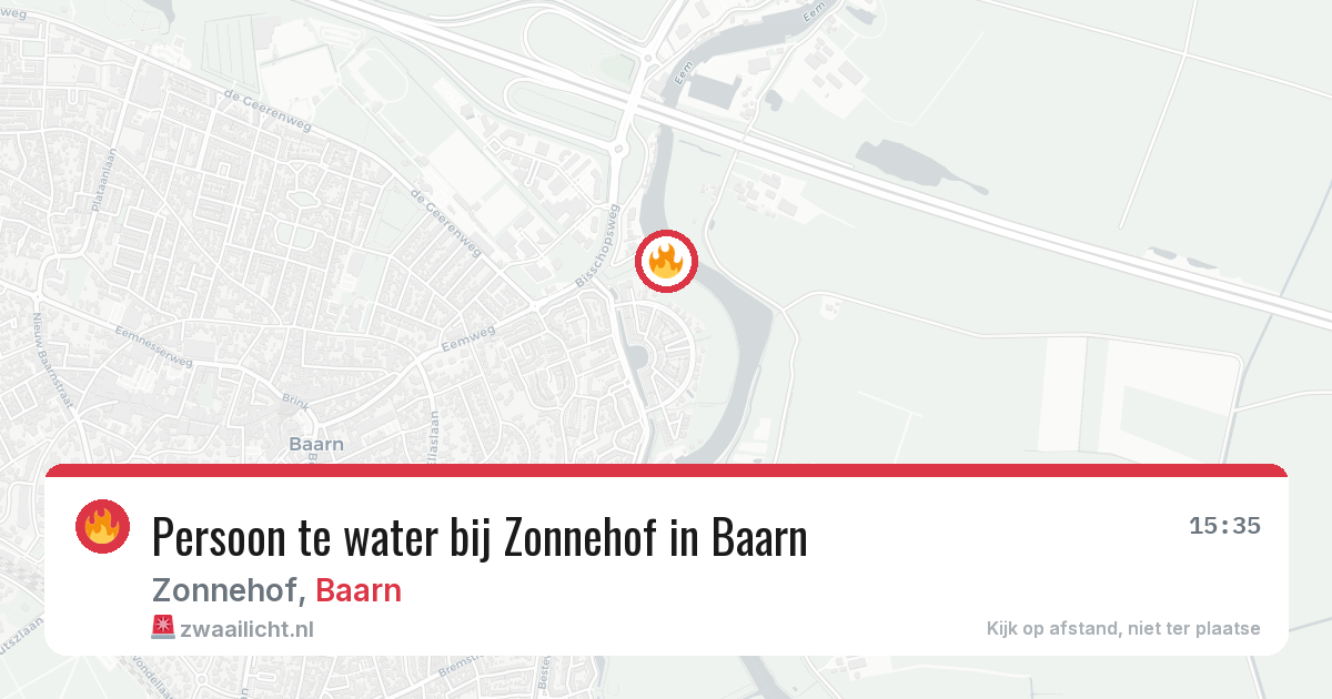Persoon te water bij Zonnehof in Baarn — 4 jun 2026