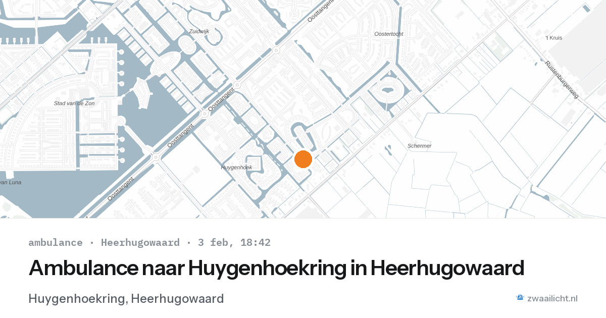 Ambulance naar Huygenhoekring in Heerhugowaard — 3 feb 2026