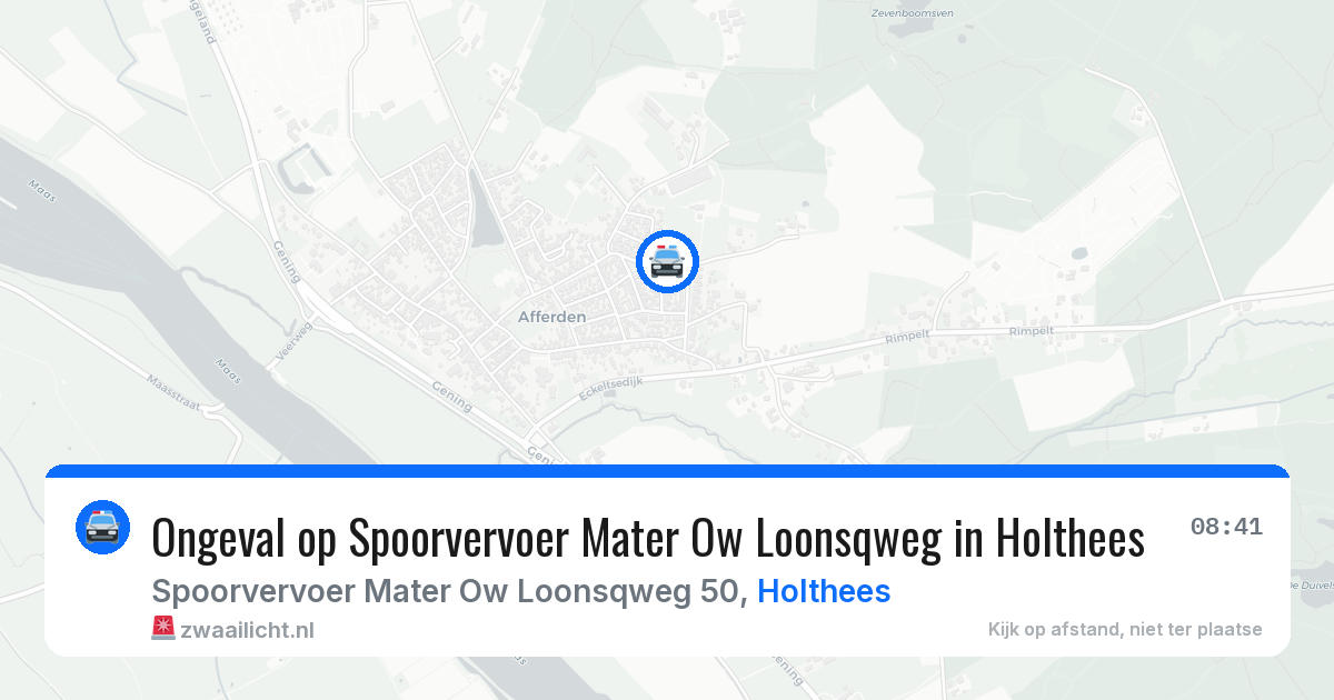 Ongeval op Spoorvervoer Mater Ow Loonsqweg in Holthees — 24 mrt 2026