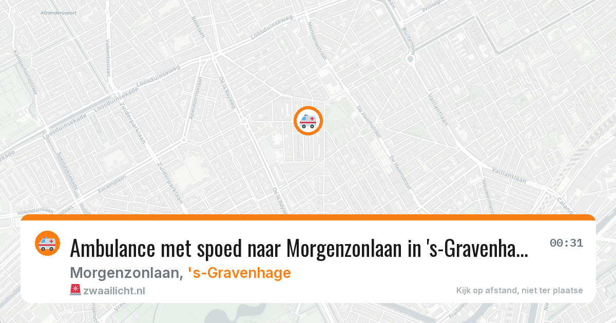 Ambulance met spoed naar Morgenzonlaan in 's-Gravenhage — 13 jun 2026
