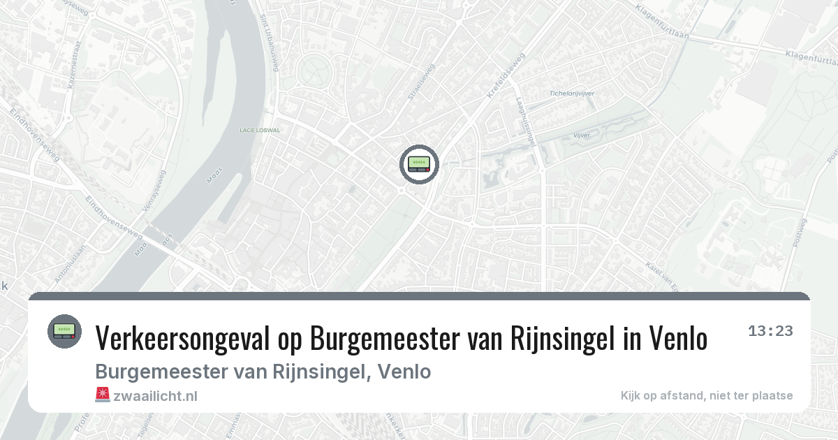 Verkeersongeval op Burgemeester van Rijnsingel in Venlo — 7 mrt 2026