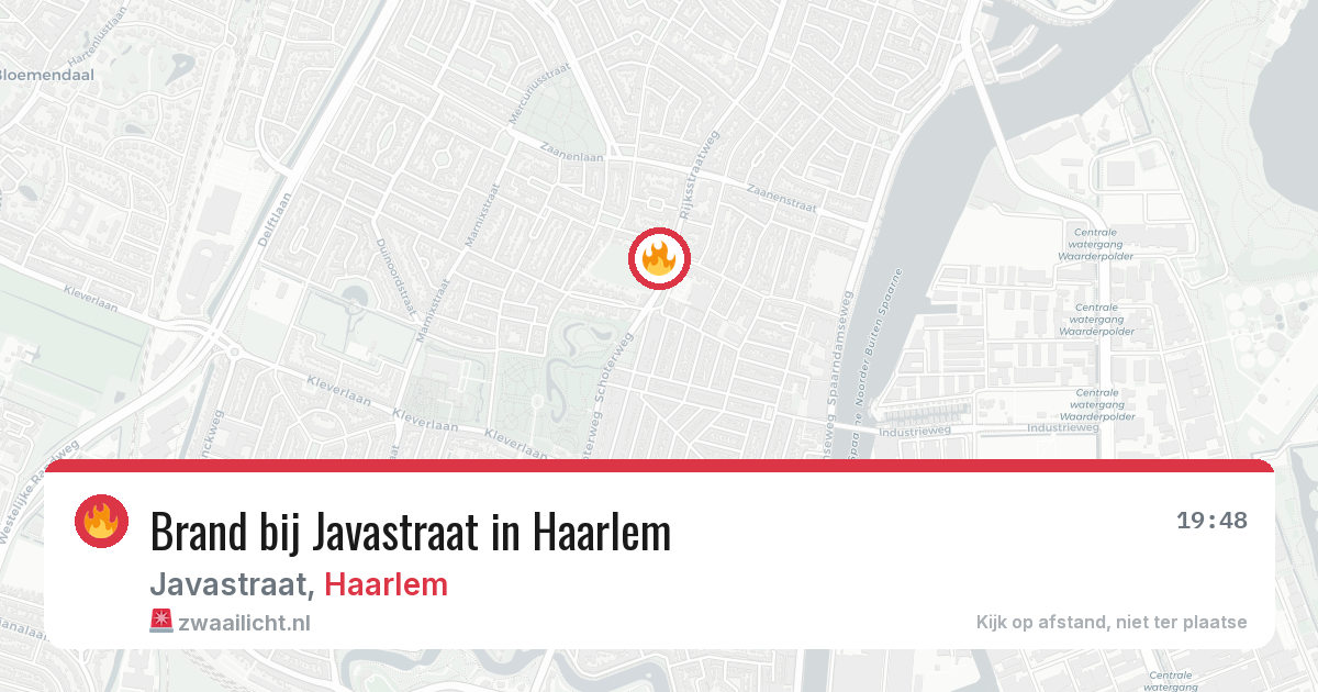 Brand bij Javastraat in Haarlem — 10 jun 2026