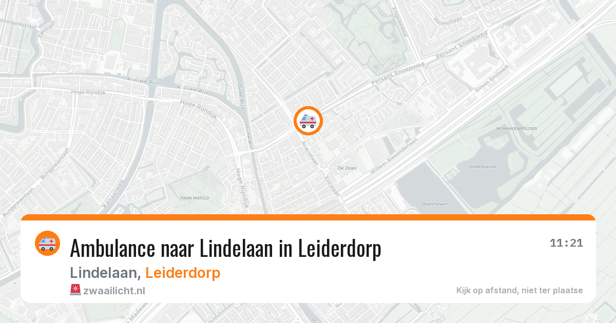 Ambulance naar Lindelaan in Leiderdorp — 9 apr 2026
