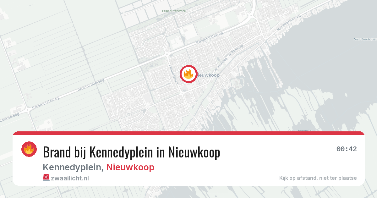 Brand bij Kennedyplein in Nieuwkoop — 27 jun 2026