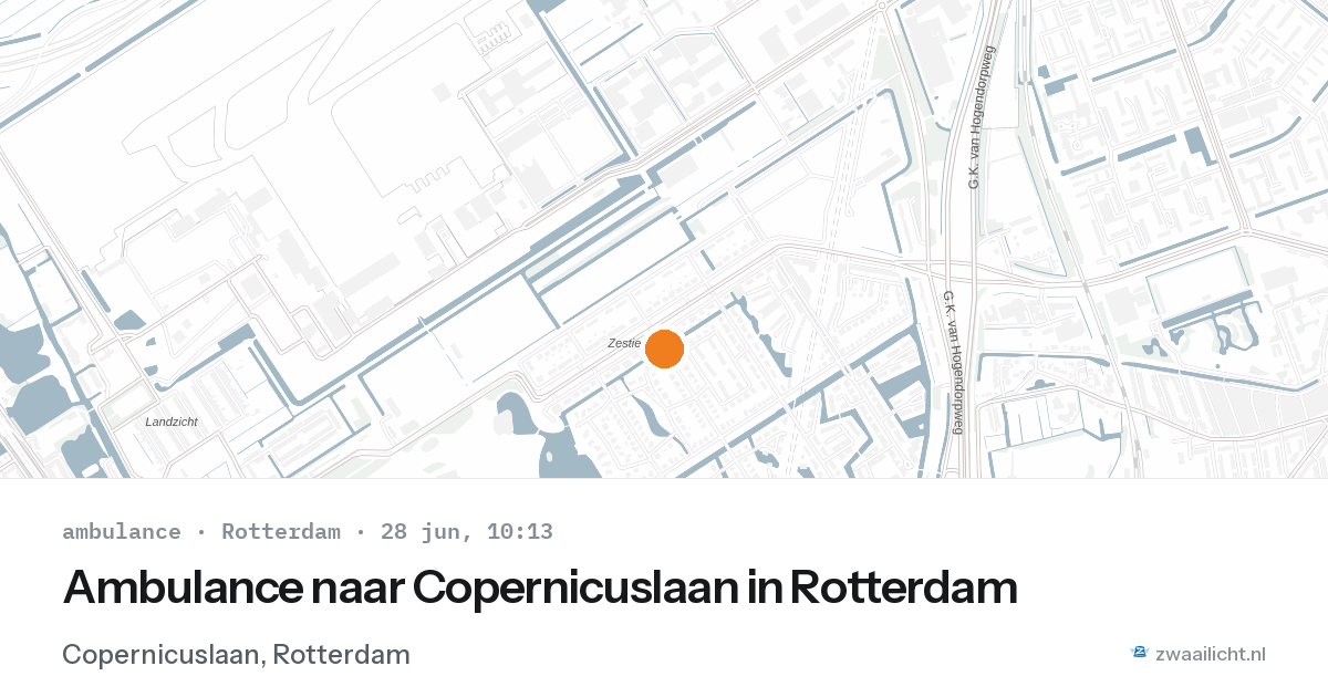 Ambulance naar Copernicuslaan in Rotterdam — 28 jun 2026