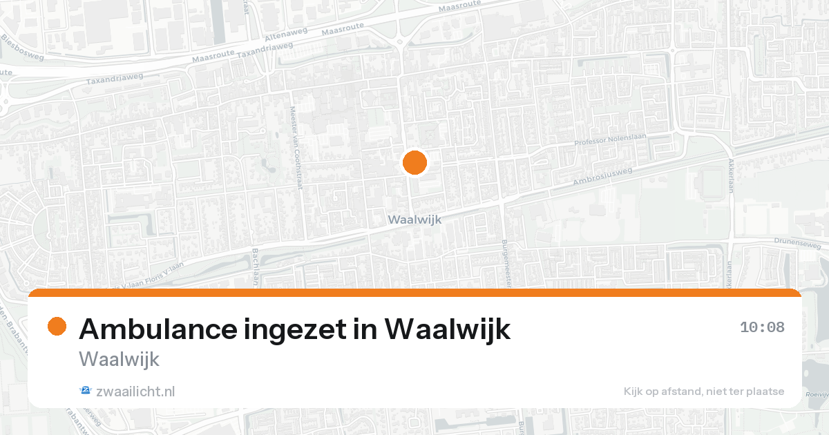 Ambulance ingezet in Waalwijk — 8 feb 2026