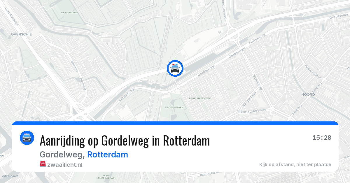 Aanrijding op Gordelweg in Rotterdam — 26 jul 2026
