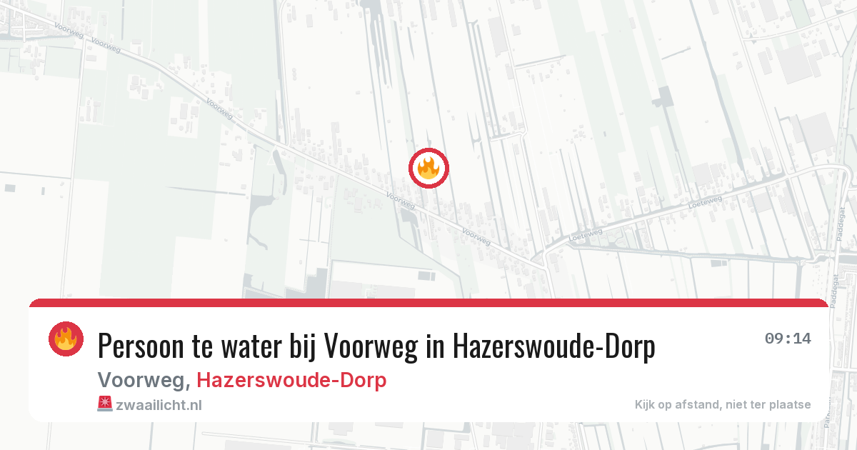 Persoon te water bij Voorweg in Hazerswoude-Dorp — 7 jun 2026