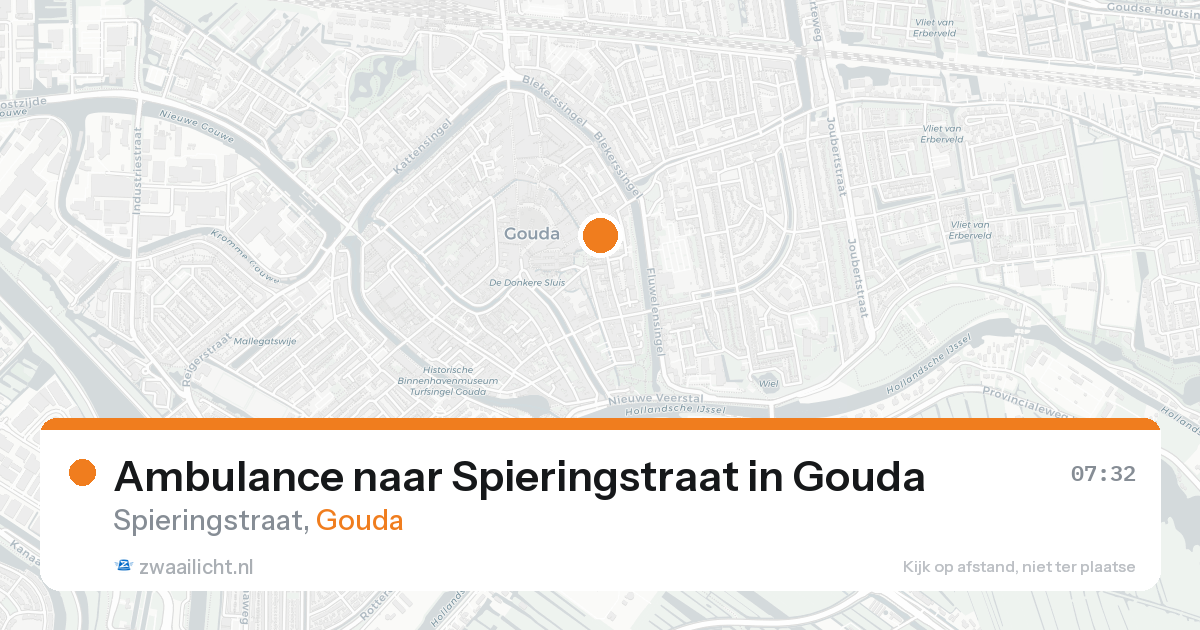 Ambulance naar Spieringstraat in Gouda — 19 aug 2026