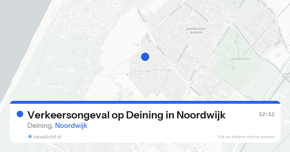 Verkeersongeval op Deining in Noordwijk — 17 apr 2026