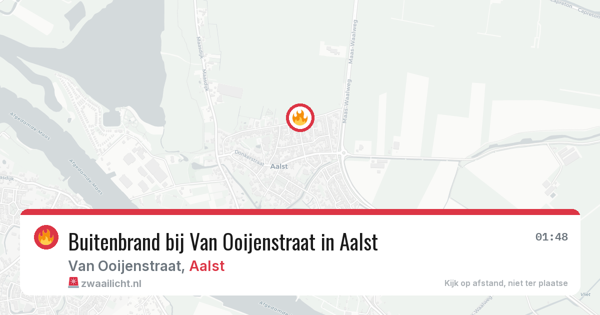 Buitenbrand bij Van Ooijenstraat in Aalst — 13 jun 2026