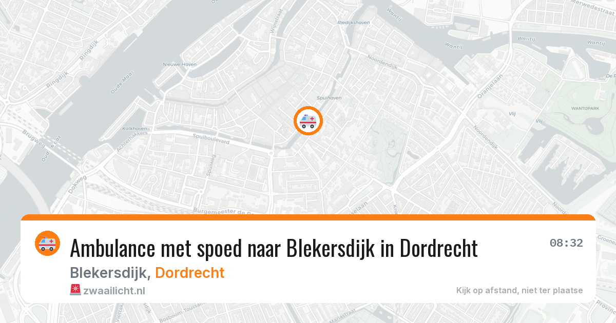 Ambulance met spoed naar Blekersdijk in Dordrecht — 29 jun 2026