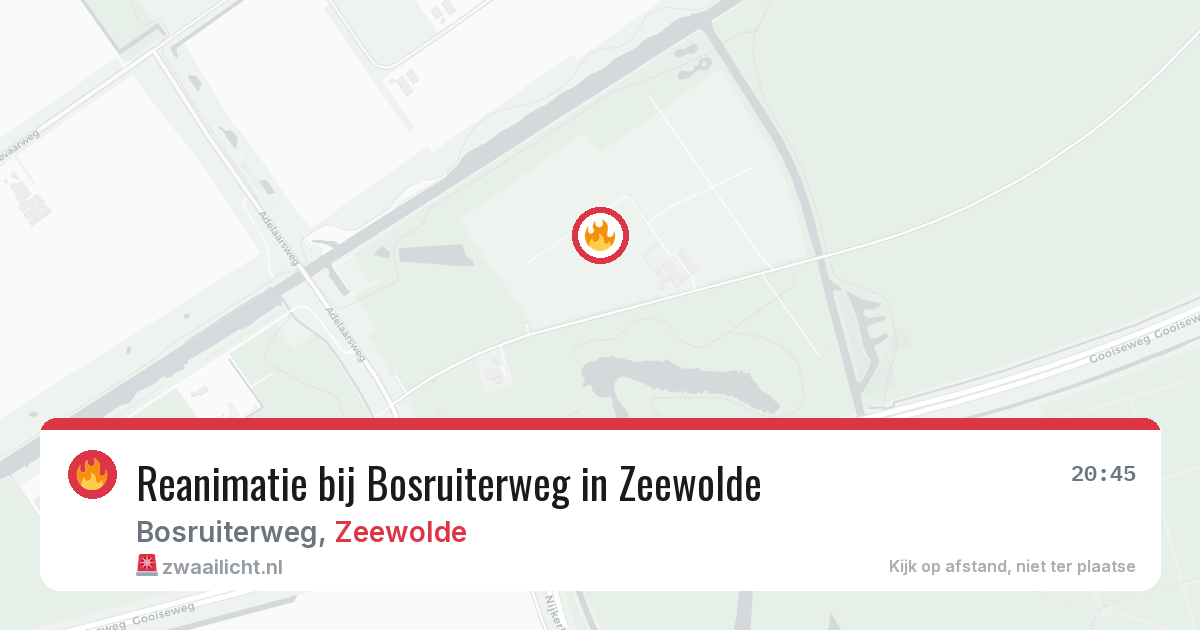 Reanimatie bij Bosruiterweg in Zeewolde — 7 aug 2026