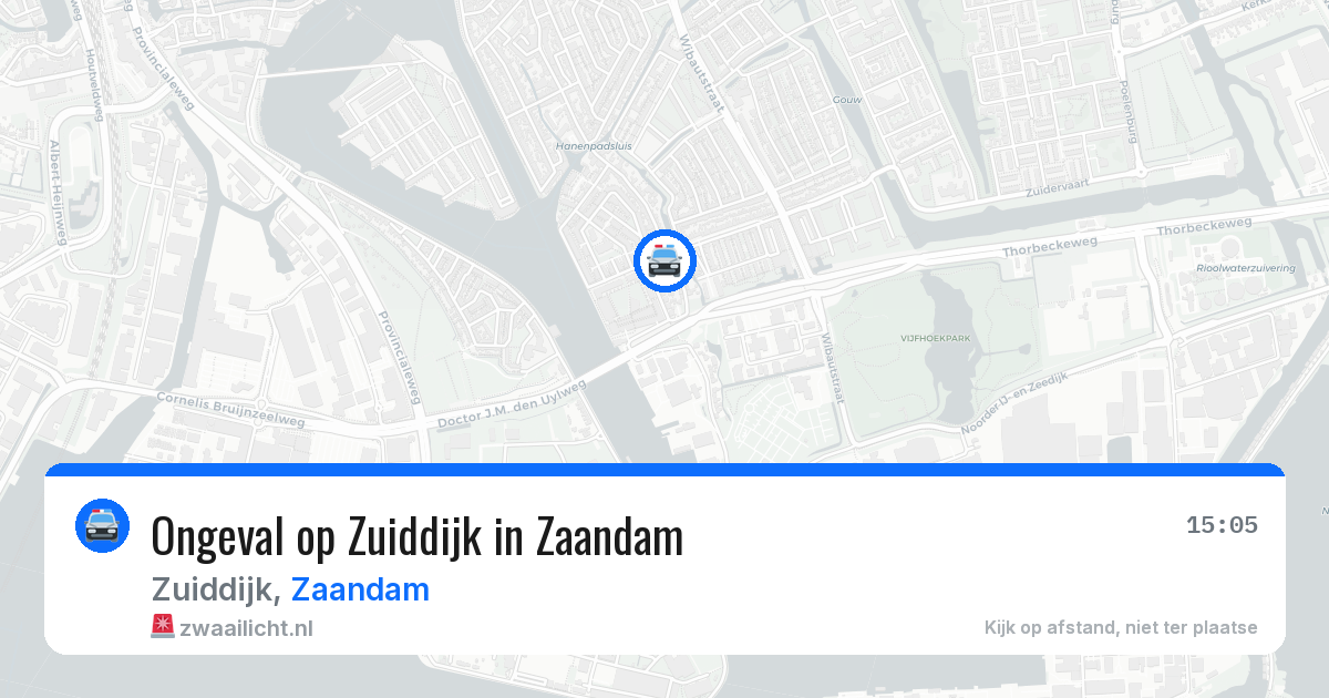 Ongeval op Zuiddijk in Zaandam — 20 mrt 2026