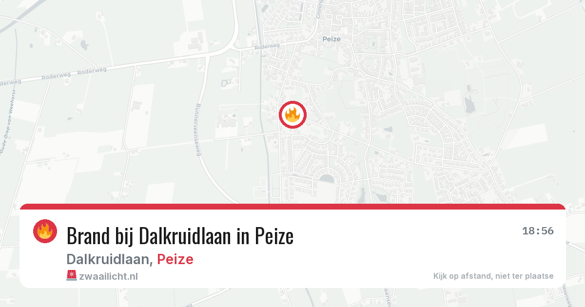 Brand bij Dalkruidlaan in Peize — 5 jul 2026