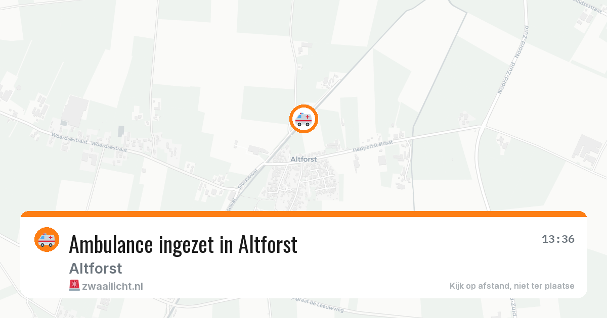 Ambulance ingezet in Altforst — 16 feb 2026