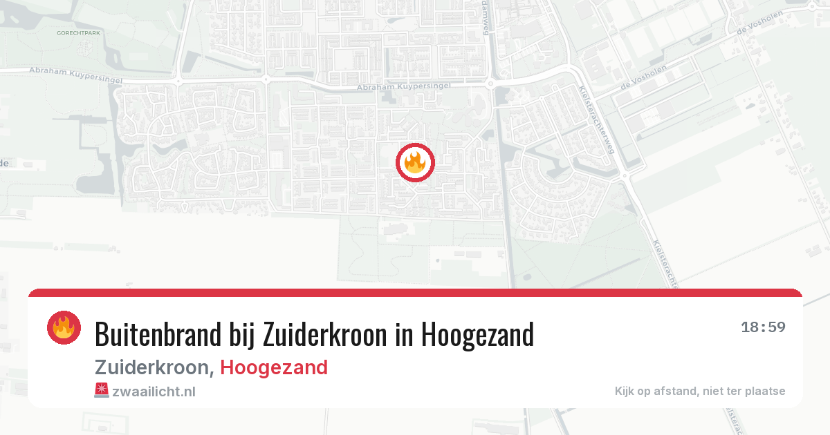Buitenbrand bij Zuiderkroon in Hoogezand — 28 apr 2026