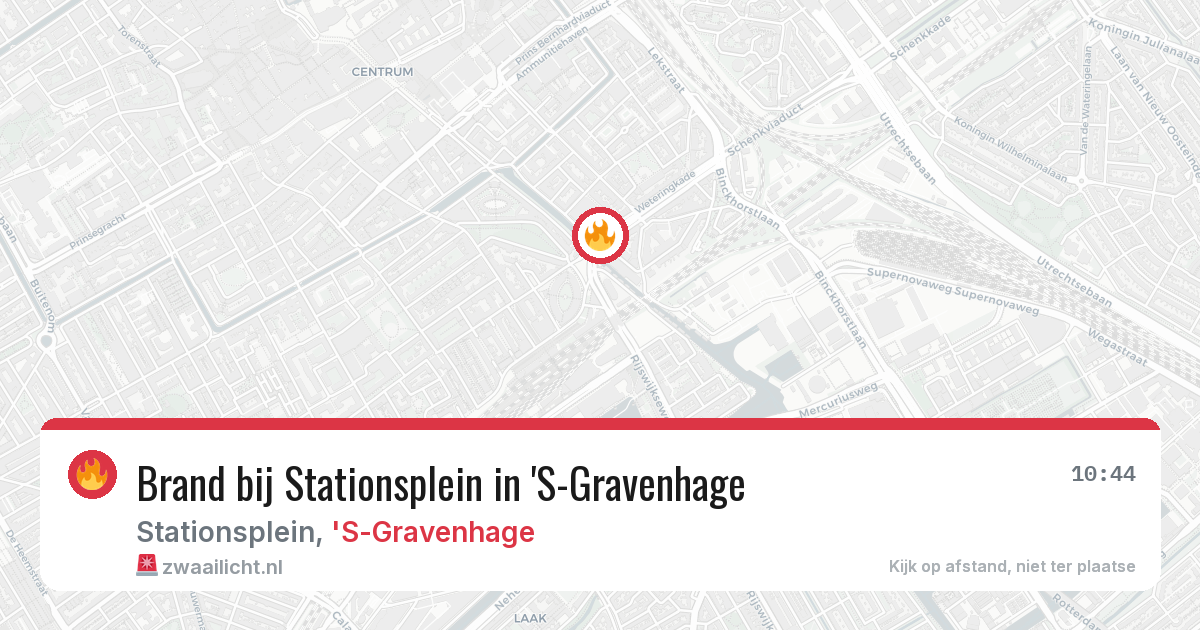 Brand bij Stationsplein in 'S-Gravenhage — 4 mrt 2026