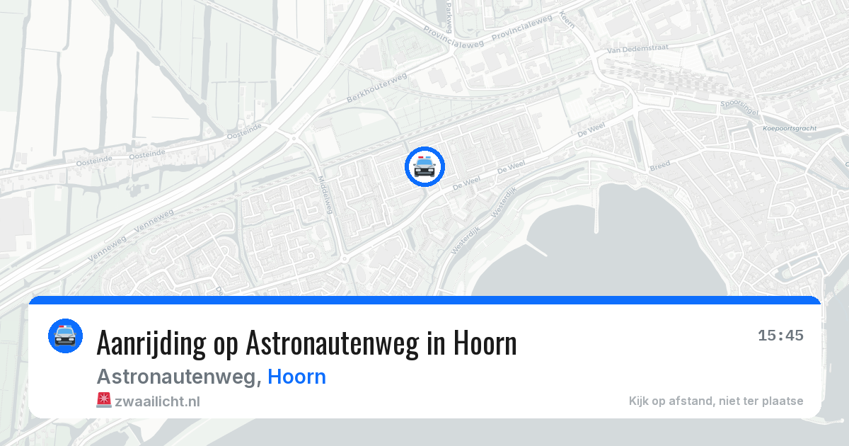 Aanrijding op Astronautenweg in Hoorn — 8 aug 2026