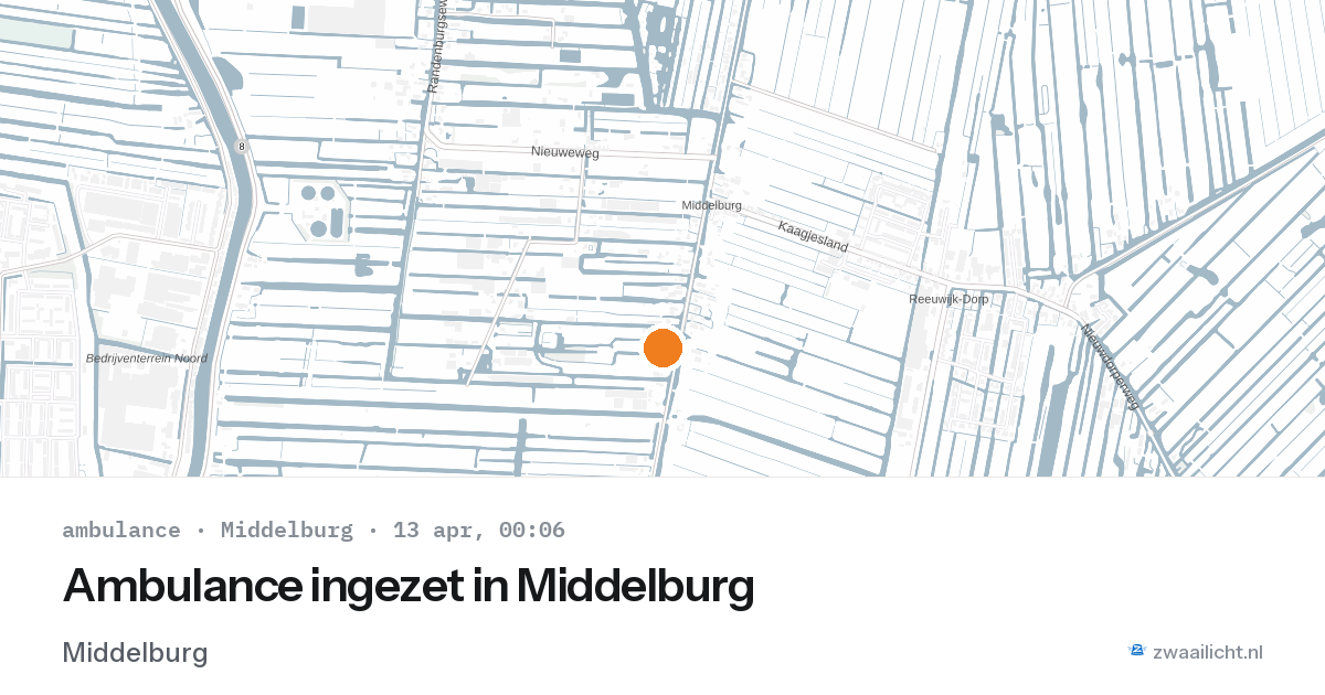 Ambulance ingezet in Middelburg — 12 apr 2026