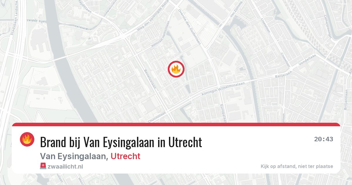Brand bij Van Eysingalaan in Utrecht — 19 jan 2026